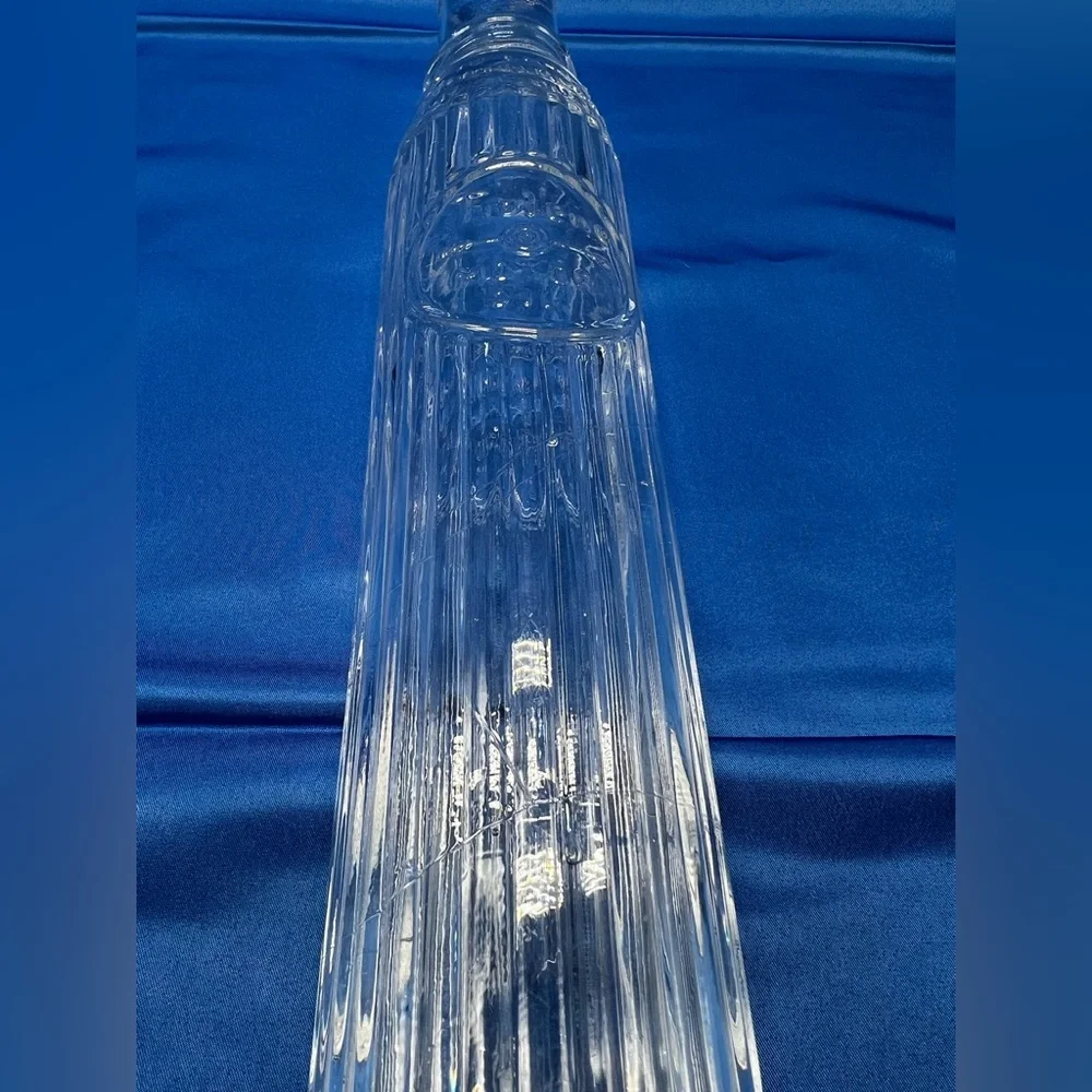Vintage 18 inch Tiolene Motor Oil Clear Glass Bottle One Quart Rare (1)
